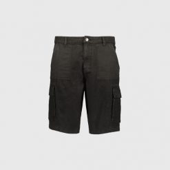 Szorty Bear Cargo Bermuda czarne. Czarne krótkie spodenki sportowe męskie BEAR, bez wzorów. Za 253.38 zł.