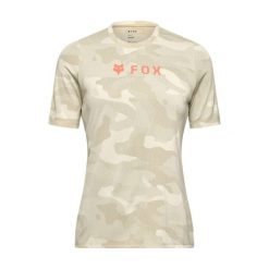 Koszulka rowerowa damska Fox Ranger Tru Dri SS Jersey. Brązowe koszulki sportowe damskie Fox Racing, bez wzorów, z jersey, bez kołnierzyka, bez ramiączek, rowerowe. Za 199.09 zł.