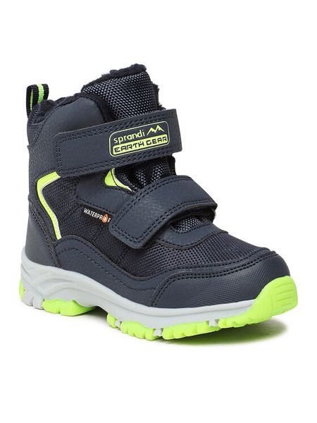 Sprandi Śniegowce CP-VS1L2048-1 Granatowy. Niebieskie buty zimowe chłopięce Sprandi, bez wzorów, ze skóry, bez zapięcia. Za 179.99 zł.