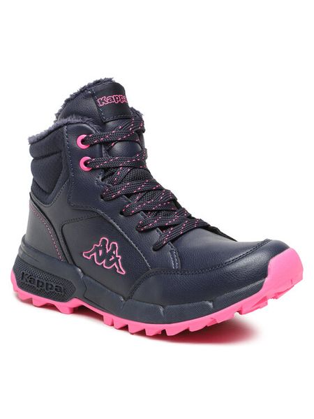 Kappa Kozaki 260904T Granatowy. Niebieskie buty zimowe dziewczęce Kappa, bez wzorów, ze skóry, bez zapięcia. Za 199.99 zł.