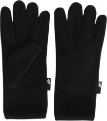 4f Rękawiczki 4F U151 czarne 4FWMM00AGLOU151 20S M. Czarne rękawiczki dziecięce 4f, bez wzorów. Za 48.49 zł.