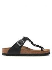 Birkenstock Japonki Gizeh Braided 1021360 Czarny. Czarne klapki damskie Birkenstock, bez wzorów, ze skóry, bez obcasa. Za 489.99 zł.