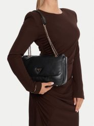 Guess Torebka Sunetra HWNG75 34210 Czarny. Czarne torebki do ręki damskie Guess, z aplikacjami, ze skóry, bez dodatków. Za 329.99 zł.