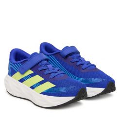 Sneakersy adidas. Niebieskie trampki i tenisówki chłopięce Adidas, bez wzorów, bez zapięcia. Za 179.99 zł.