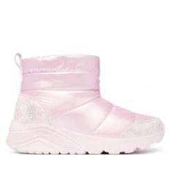 Śniegowce Skechers. Czarne śniegowce dziewczęce Skechers, bez zapięcia. Za 279.99 zł.