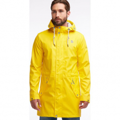 Parka przeciwdeszczowa w kolorze żółtym. Parki męskie marki bonprix. W wyprzedaży za 347.95 zł.