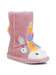 EMU Australia Śniegowce Magical Unicorn K12408 Różowy. Czerwone buty zimowe dziewczęce Emu Australia, ze skóry, bez zapięcia. Za 429.00 zł.