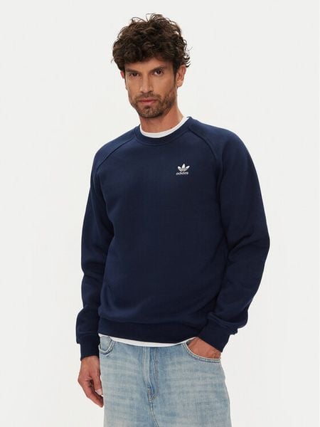 Adidas Bluza Trefoil Essentials IY4935 Granatowy Regular Fit. Niebieskie bluzy męskie Adidas, l, bez wzorów, z bawełny, bez kaptura. Za 161.99 zł.