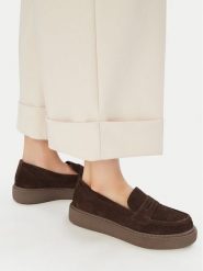 Lasocki Loafersy CEO-WI23-CRICKIT-06 Brązowy ciemny. Brązowe półbuty damskie Lasocki, bez wzorów, ze skóry, bez obcasa, na płaskiej podeszwie, bez zapięcia. Za 229.99 zł.