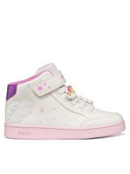 Geox Sneakersy J Eclyper Girl J66LRA 0BCQ6 C0653 D Biały. Białe buty sportowe dziewczęce Geox, bez wzorów, ze skóry, bez zapięcia. Za 269.99 zł.