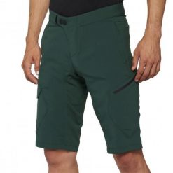 Szorty rowerowe męskie 100% Ridecamp Short. Zielone buty sportowe męskie 100%, bez zapięcia, rowerowe. W wyprzedaży za 257.20 zł.