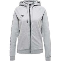 Damska bawełniana bluza z kapturem zapinana na zamek Hummel Move Grid. Szare bluzy sportowe damskie Hummel, xs, bez wzorów, z bawełny, z kapturem, na fitness i siłownię. W wyprzedaży za 266.50 zł.