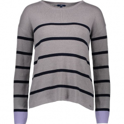 Sweter w kolorze szarym. Szare swetry damskie Tom Tailor Adults, z bawełny, z okrągłym kołnierzem. W wyprzedaży za 130.95 zł.