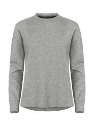 Clique Miami PRO Roundneck Women bluza damska z bawełny i recyklingu – Grey. Szare bluzy damskie CLIQUE, l, bez wzorów, z bawełny, bez kaptura. Za 189.08 zł.