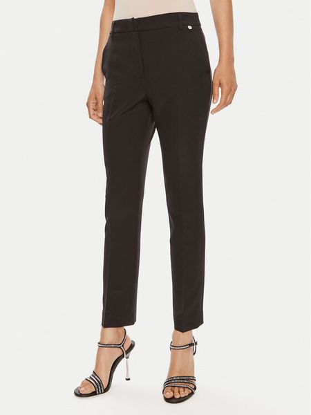 Liu Jo Spodnie materiałowe CA4201 T2200 Czarny Regular Fit. Czarne spodnie materiałowe damskie Liu Jo, bez wzorów, z materiału. Za 399.99 zł.