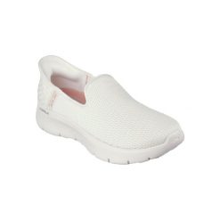 Buty SKECHERS SLIP-INS GO WALK FLEX Biały. Białe obuwie sportowe damskie Skechers, bez wzorów, z materiału, trekkingowe, Skechers Sport. Za 289.99 zł.