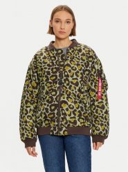 Alpha Industries Kurtka bomber 108010C Zielony Regular Fit. Zielone kurtki damskie Alpha Industries, l, bez wzorów, z syntetyku, bez kaptura. Za 609.99 zł.