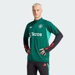 Bluza do piłki nożnej męska Adidas Manchester United Tiro 23 Training Top. Czarne bluzy męskie Adidas, m, bez wzorów, z materiału, bez kaptura. W wyprzedaży za 269.15 zł.