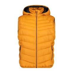 Kamizelka puchowa bez rękawów z kapturem CMP. Żółte kurtki męskie CMP, m, bez wzorów, z puchu, z kapturem. Za 404.00 zł.