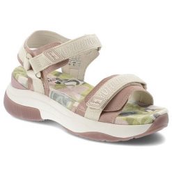 Sandały damskie Anekke, z materiału regulowane paski na rzepy gruba podeszwa sportowy styl casual, różowe, 42371-471. Czerwone klapki damskie Anekke, bez wzorów, bez obcasa, na koturnie, bez zapięcia. Za 319.00 zł.