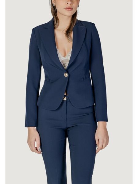 Rinascimento Marynarka CFC0122735003 Granatowy Regular Fit. Niebieskie żakiety damskie Rinascimento, m, bez wzorów, z syntetyku. Za 369.99 zł.
