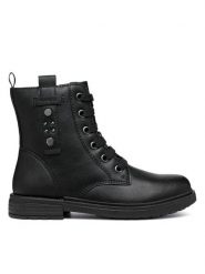 Geox Kozaki Jr Eclair J469QM 0009F C9999 D Czarny. Czarne buty zimowe dziewczęce Geox, bez wzorów, ze skóry, bez zapięcia. Za 249.99 zł.