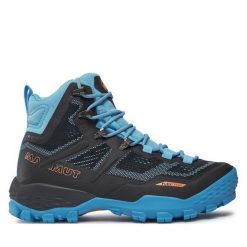 Trekkingi Mammut. Czarne obuwie sportowe damskie Mammut, bez wzorów, z gore-texu, trekkingowe. Za 1,099.00 zł.