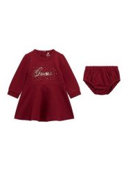 Guess Sukienka codzienna A5BK04 KAE30 Czerwony Regular Fit. Czerwone sukienki dla dziewczynek Guess, z aplikacjami, z wiskozy, bez ramiączek. Za 229.99 zł.