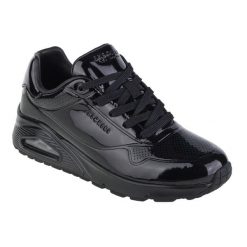 Buty sportowe Sneakersy damskie, Skechers Uno-Shiny One. Czarne obuwie sportowe damskie Skechers, bez wzorów, z materiału, trekkingowe, Skechers Sport. Za 399.99 zł.