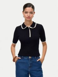 Vero Moda Sweter Manon 10336939 Czarny Slim Fit. Czarne swetry damskie Vero Moda, xl, bez wzorów, z wiskozy, bez kołnierzyka, bez ramiączek, bez kaptura. Za 159.99 zł.
