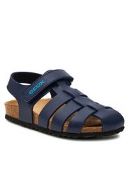 Geox Sandały J Ghita Boy J458LA 000BC C4002 S Granatowy. Niebieskie sandały chłopięce Geox, ze skóry, bez zapięcia. Za 129.99 zł.