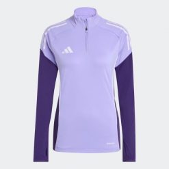 Top piłkarski damski ADIDAS Tiro 25 Competition treningowy. Bluzy sportowe damskie Adidas, l, bez wzorów, bez kaptura, do piłki nożnej. Za 269.99 zł.