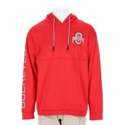 Second life - Bluza z kapturem mężczyźni NCAA Ohio State - Jak nowy. Czerwone bluzy męskie Champion, m, bez wzorów, z kapturem. Za 127.76 zł.