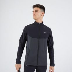 Kurtka do tenisa męska Artengo Essential. Czarne bluzy męskie ARTENGO, m, bez wzorów, z meshu, bez kaptura. Za 119.99 zł.