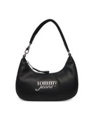 Tommy Jeans Torebka Tjw Bold Script Shoulder Bag AW0AW17895 Czarny. Czarne torebki do ręki damskie Tommy Jeans, bez wzorów, z jeansu, bez dodatków. Za 299.99 zł.