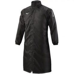 Płaszcz Mizuno Sapporo Bench. Czarne płaszcze męskie Mizuno, m, bez wzorów, z materiału, eleganckie, bez kaptura. Za 381.40 zł.