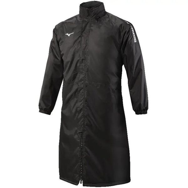 Płaszcz Mizuno Sapporo Bench. Czarne płaszcze męskie Mizuno, m, bez wzorów, z materiału, eleganckie, bez kaptura. Za 379.00 zł.