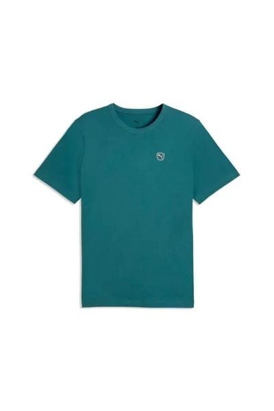 Puma Essentials Elevated, T-Shirt Uomo - Nero, Verde, Beige. Zielone t-shirty męskie Puma, xl, bez wzorów, z bawełny, casualowe, bez kołnierzyka. Za 70.85 zł.