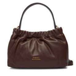 Torebka Tommy Hilfiger. Brązowe torebki do ręki damskie Tommy Hilfiger, bez wzorów, klasyczne, bez dodatków. Za 699.99 zł.