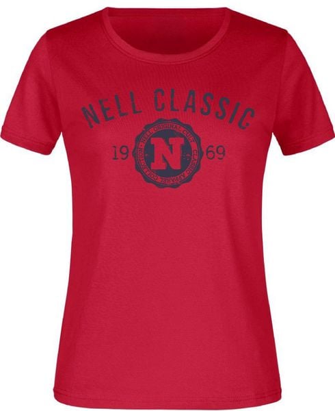 Damska koszulka Nell Classic Red. Czarne t-shirty damskie ENELL, m, bez wzorów, z bawełny, klasyczne, bez kołnierzyka. Za 111.99 zł.