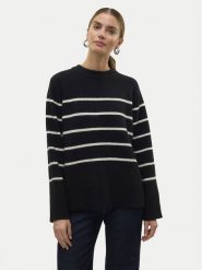 Vero Moda Sweter Flawless 10320487 Czarny Loose Fit. Czarne swetry damskie Vero Moda, xs, bez wzorów, z syntetyku, bez kołnierzyka, bez ramiączek, bez kaptura. Za 189.99 zł.