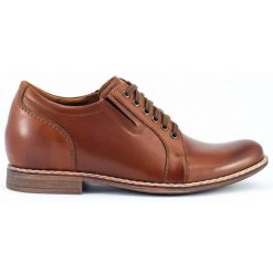 Olivier Buty męskie podwyższające P24 brązowe. Brązowe półbuty na co dzień męskie z jeansu, eleganckie, bez zapięcia. Za 423.31 zł.