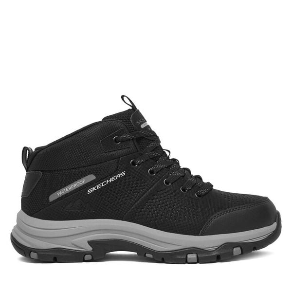 Trekkingi Skechers. Czarne obuwie sportowe damskie Skechers, bez wzorów, trekkingowe. Za 319.99 zł.