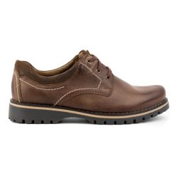 KOMODO Buty męskie skórzane półbuty Polskie 879 brązowe. Brązowe półbuty na co dzień męskie na jesień, z jeansu, bez zapięcia. Za 362.62 zł.