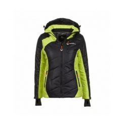 Damska kurtka narciarska Peak Mountain Acilorg. Czarne kurtki damskie Peak Mountain, s, bez wzorów, z materiału, bez kaptura. Za 385.00 zł.
