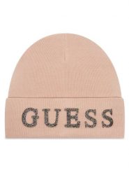 Guess Czapka AW5398 POL01 Różowy. Czerwone rękawiczki damskie Guess, na zimę, z aplikacjami, z materiału. Za 159.99 zł.