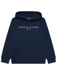 Tommy Hilfiger Bluza Essential Hoodie KS0KS00213 Granatowy Regular Fit. Niebieskie bluzy dla chłopców Tommy Hilfiger, bez wzorów, z bawełny, bez ramiączek, bez kaptura. Za 229.99 zł.