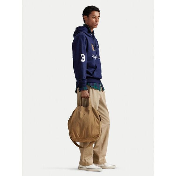 Torebka Polo Ralph Lauren. Brązowe torebki do ręki damskie Polo Ralph Lauren, bez wzorów, klasyczne, bez dodatków. Za 313.99 zł.