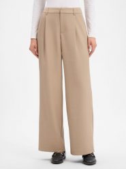 Gina Tricot spodnie z zakładkami Kobiety brązowy, 38. Brązowe spodnie materiałowe damskie Gina Tricot, bez wzorów. Za 249.95 zł.