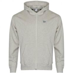 Bluza sportowa damska Reebok IC8093. Szare bluzy damskie Reebok, s, bez wzorów, z bawełny, z kapturem. Za 172.00 zł.
